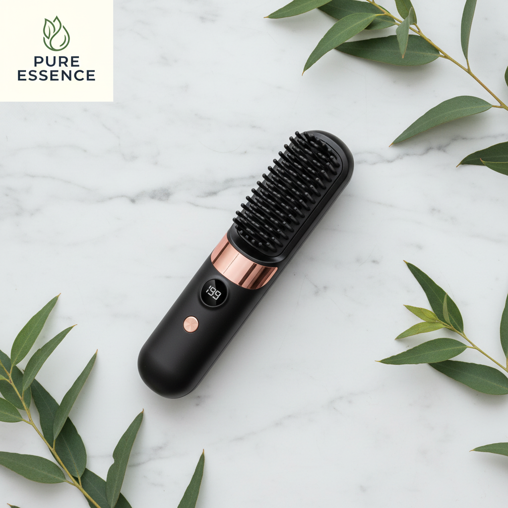 Flat Lay with Pure Essence Logo