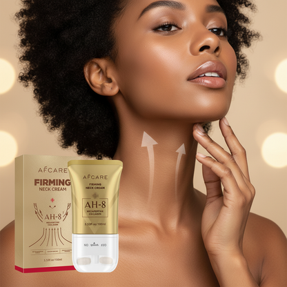 South African woman applying neck cream